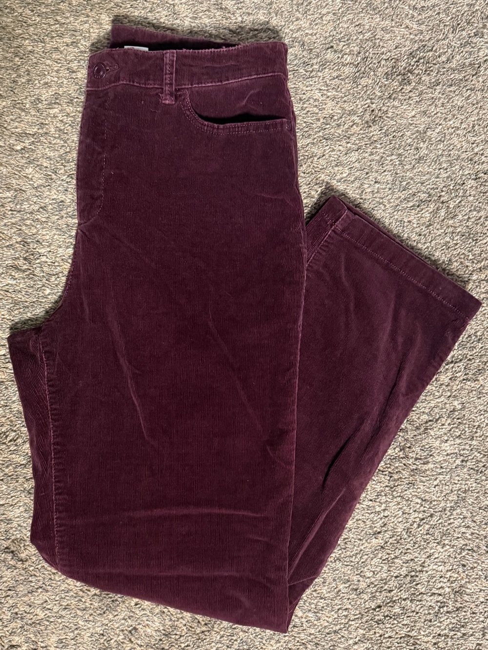 croft & barrow Corduroy Pants in Deep Plum
